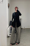 SWAYING/KNIT Crease Cocoon Wide Leg Pants SW22AW3B28 Grey PS51